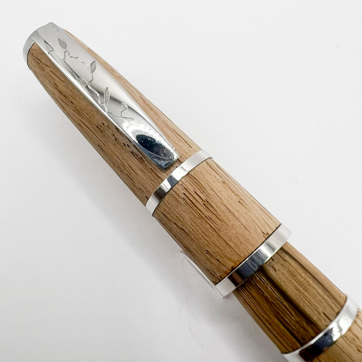OMAS  Krug Limited Edition Oak Wood & Sterling Silver Fountain Pen - Medium 18kt Gold Nib