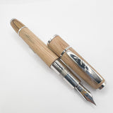 OMAS  Krug Limited Edition Oak Wood & Sterling Silver Fountain Pen - Medium 18kt Gold Nib