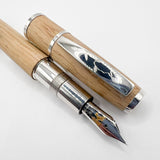 OMAS  Krug Limited Edition Oak Wood & Sterling Silver Fountain Pen - Medium 18kt Gold Nib
