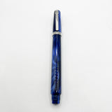 Marlen Chagall Marbled Blue Fountain Pen - Broad 18kt Gold  Nib
