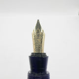 Marlen Chagall Marbled Blue Fountain Pen - Broad 18kt Gold  Nib
