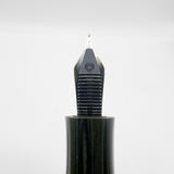 Delta Special Edition Astra Green/Black Ripple Ebonite Fountain Pen (1995) - Flexible Fine 18kt Gold Nib