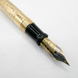 Sheaffer Commemorative Limited Edition Gold-Plated Fountain Pen - Medium 18kt Gold Nib