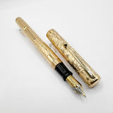 Sheaffer Commemorative Limited Edition Gold-Plated Fountain Pen - Medium 18kt Gold Nib