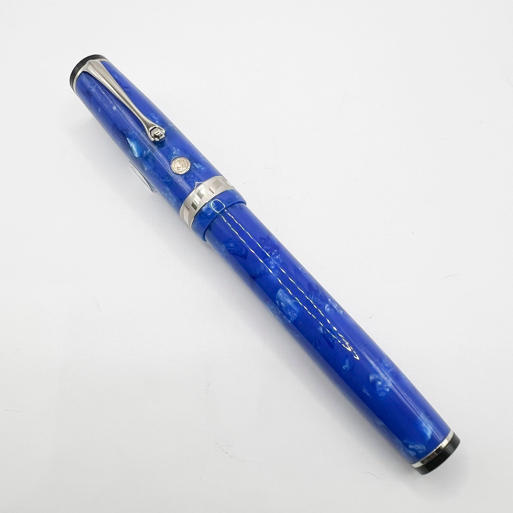 Wahl Eversharp Signature Marbled Blue Fountain Pen - Broad Stub