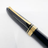 OMAS Blue/Black Overisized  #360 Triangulated Fountain Pen - Extra Fine 18kt Gold Nib