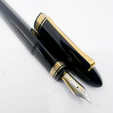 OMAS Blue/Black Overisized  #360 Triangulated Fountain Pen - Extra Fine 18kt Gold Nib