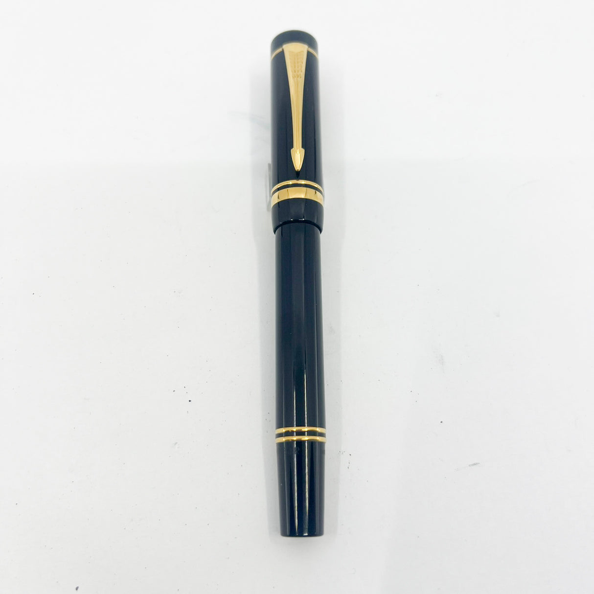 Parker Duofold Black Rollerball  Gold-Plated Trim