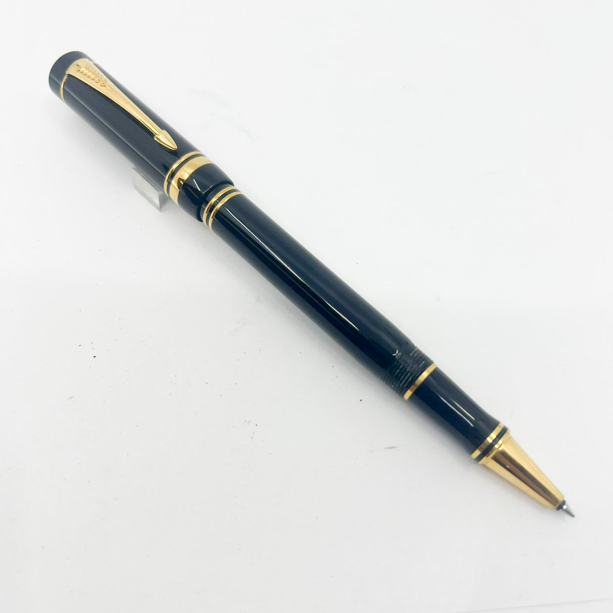 Parker Duofold Black Rollerball  Gold-Plated Trim