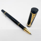 Parker Duofold Black Rollerball  Gold-Plated Trim