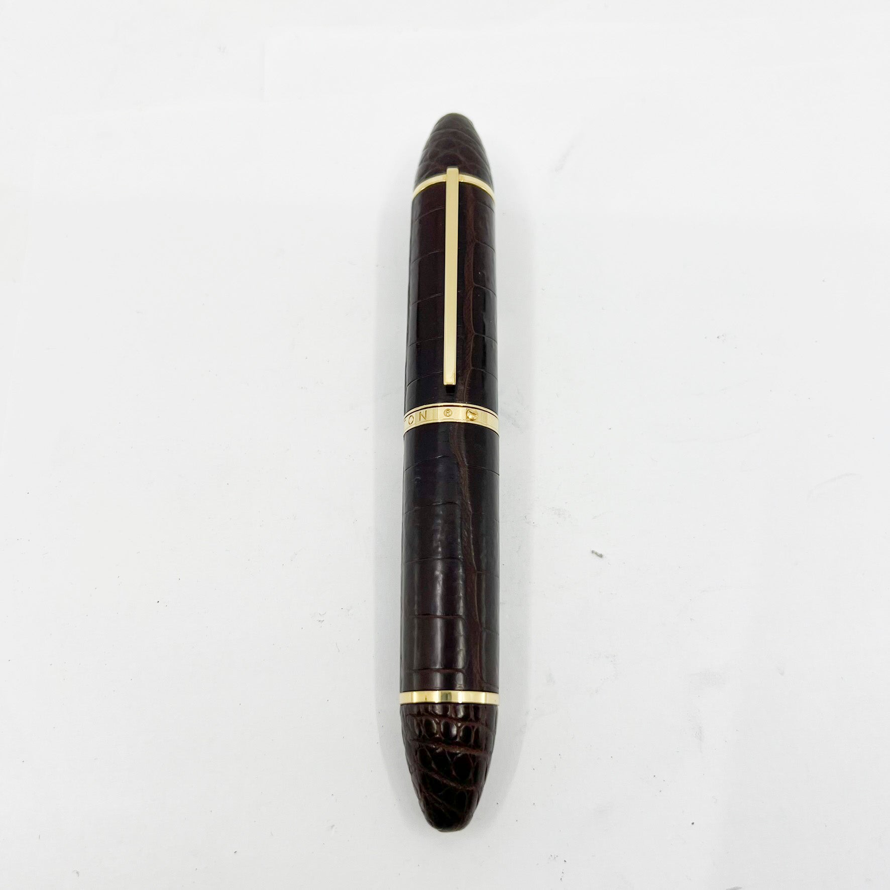Louis Vuitton Brown Alligator Leather Cargo Fountain Pen - Medium