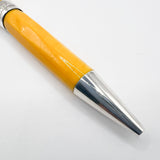 Montegrappa Symphony Lustrous Yellow Celluloid & Sterling Silver Facetted Ballpoint Pen