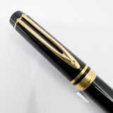 Waterman LeMan 100 Black Fountain Pen - Medium 18kt Gold Nib