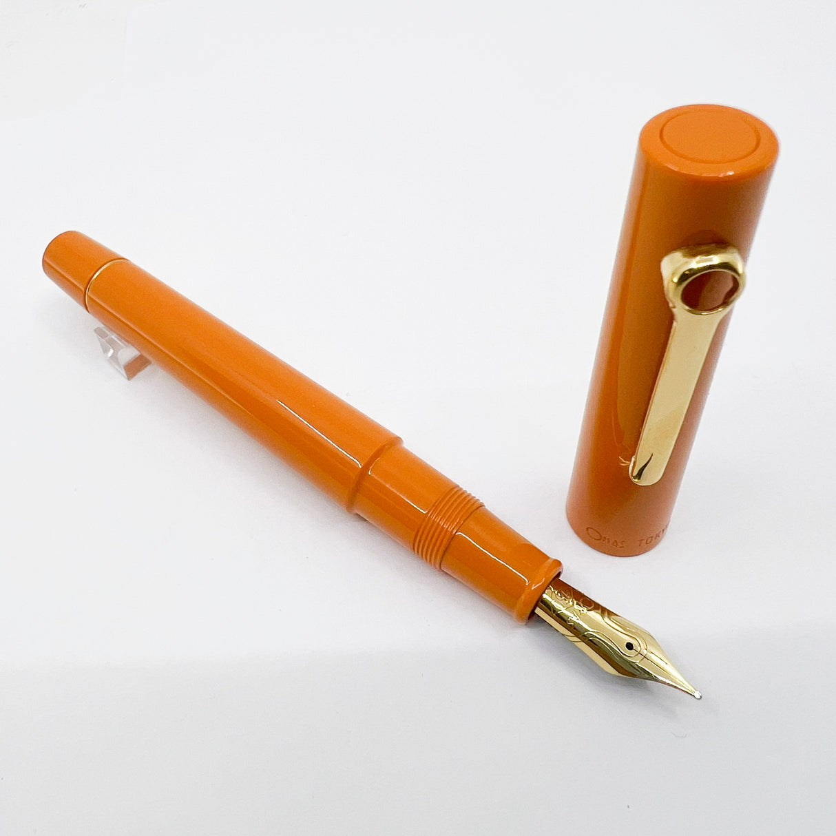 OMAS Tokyo Apricot Orange Vegetal Resin Fountain Pen - Medium 18kt Gold Nib