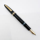 Montblanc Black Meisterstuck #146 LeGrand Fountain Pen -  Extra Fine 14kt Gold Nib (Flexes to Broad Width)