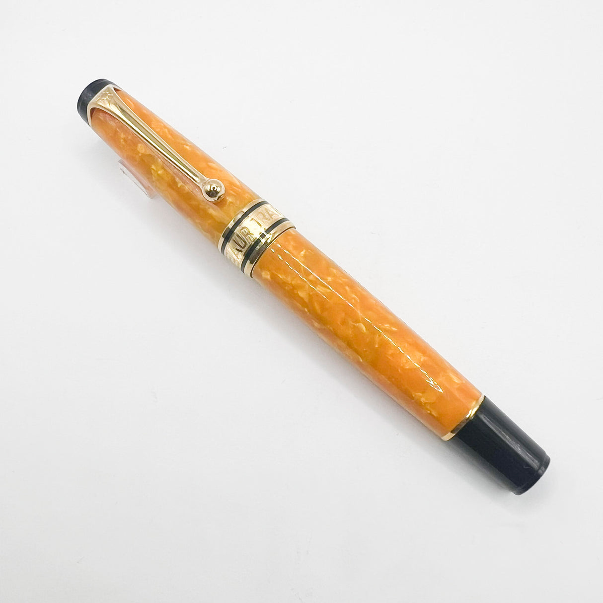 Aurora Optima Marbled Orange Sole Limited Edition Fountain  Pen  - Broad 18kt Gold Nib