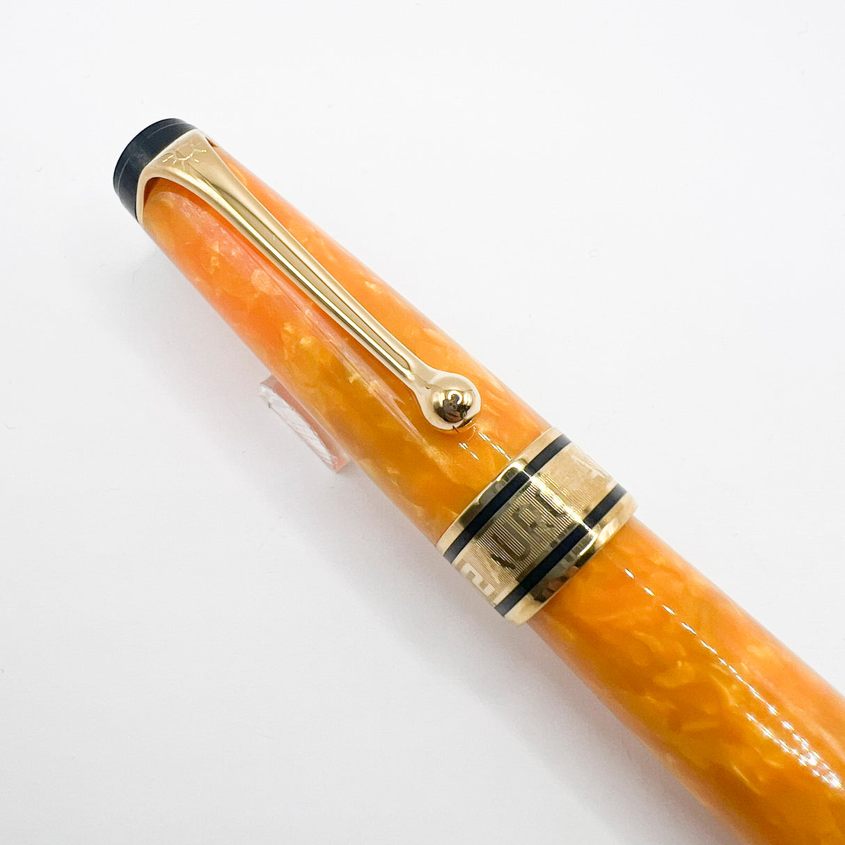 Aurora Optima Marbled Orange Sole Limited Edition Fountain  Pen  - Broad 18kt Gold Nib