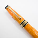 Aurora Optima Marbled Orange Sole Limited Edition Fountain  Pen  - Broad 18kt Gold Nib