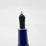 Pelikan M405 Solid Blue Special Edition Fountain Pen - Flexible Broad 18C Gold Nib