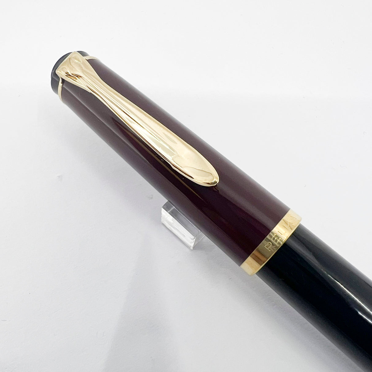 Pelikan M150 Burgundy & Black Fountain Pen - Broad Gold-Plated Nib