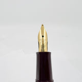 Pelikan M150 Burgundy & Black Fountain Pen - Broad Gold-Plated Nib