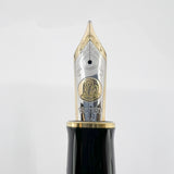 Pelikan Souveran Black/Green Striped M1000 Fountain Pen -  Flexible Medium 18kt Gold Nib