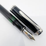 Pelikan M405 Solid Black Fountain Pen - Medium 14C Gold Nib