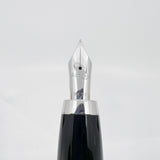Asprey of London Black Lacquer Fountain Pen - Medium 18kt Gold Nib