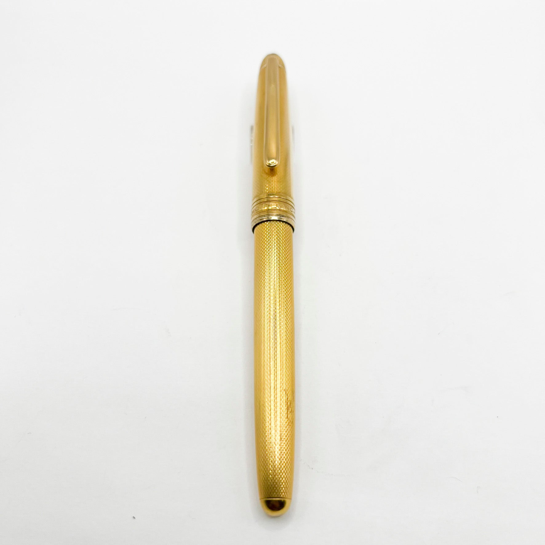 Montblanc Solitaire Gold Plated Barleycorn Classique #144 Fountain