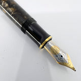 Pelikan M800 Renaissance Brown Marble Fountain Pen - Medium 18kt Gold Nib