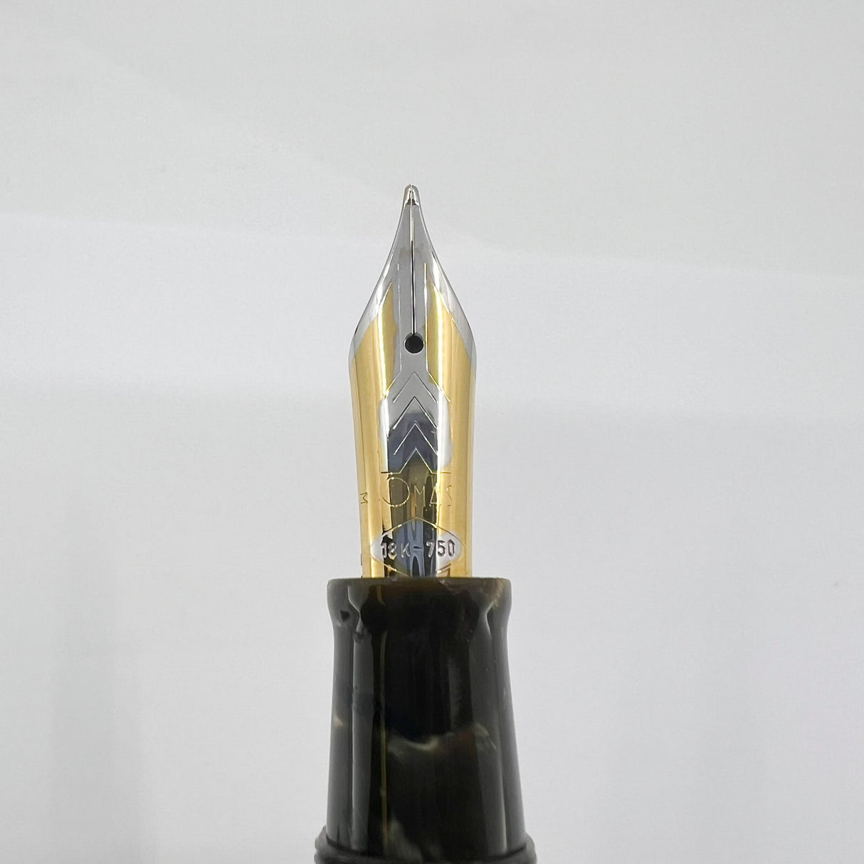 OMAS Paragon Green Saft Celluloid  Fountain Pen - Flexible Medium 18kt Gold Nib