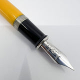 Wahl Eversharp Yellow Decoband Oversized  Fountain Pen -  Medium #8 Size 14kt Gold Nib