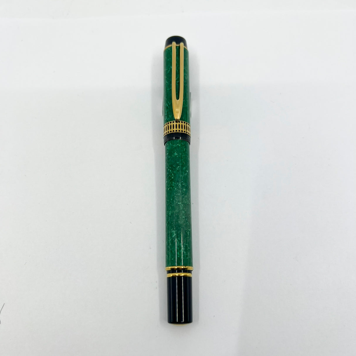 Waterman Patrician Green Marble Lacquer Fountain Pen- Medium 18kt Gold  Nib