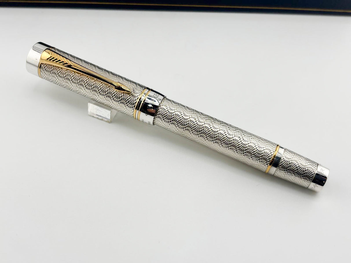 Classic Pen CP5 Parker Duofold  Celebration "Vintage Moire" LE #384 of 500  - Medium 18kt Gold Nib (1999 - MINT COMPLETE PACKAGING!)