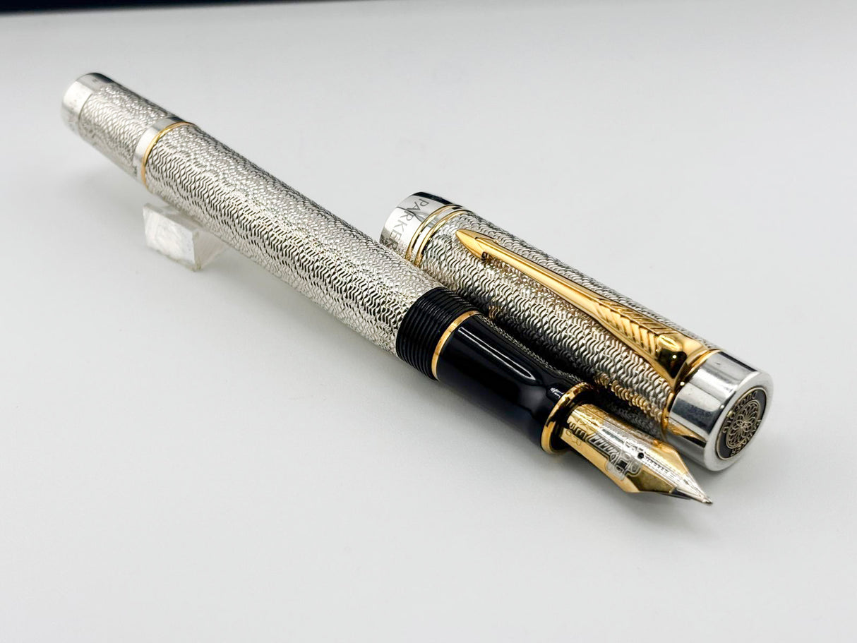 Classic Pen CP5 Parker Duofold  Celebration "Vintage Moire" LE #384 of 500  - Medium 18kt Gold Nib (1999 - MINT COMPLETE PACKAGING!)