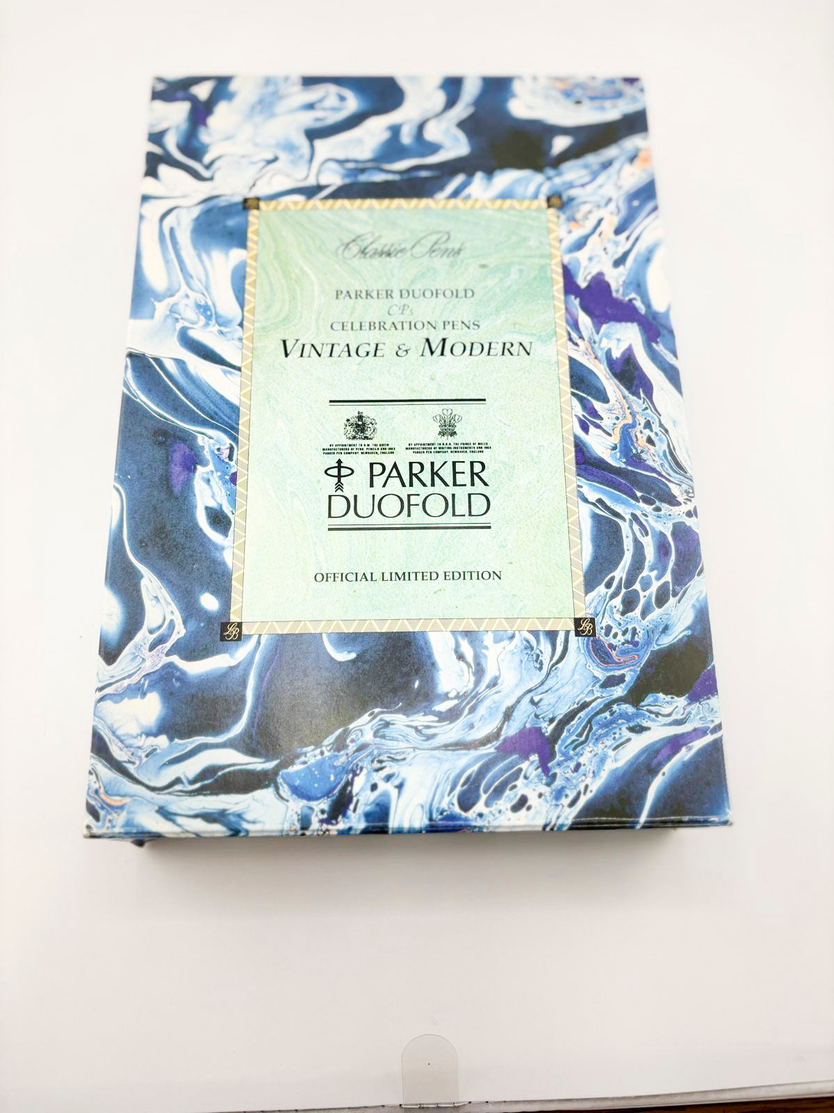 Classic Pen CP5 Parker Duofold  Celebration "Vintage Moire" LE #384 of 500  - Medium 18kt Gold Nib (1999 - MINT COMPLETE PACKAGING!)