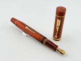 Conway Stewart Winston Churchill Woodgrain Ebonite  Fountain Pen - Medium 18kt Gold Nib