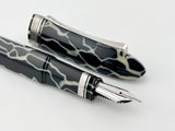 OMAS #360 "Wild" Black & Pearl Celluloid Triangular Fountain Pen - Medium 18kt Gold Nib