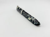 OMAS #360 "Wild" Black & Pearl Celluloid Triangular Fountain Pen - Medium 18kt Gold Nib