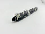 OMAS #360 "Wild" Black & Pearl Celluloid Triangular Fountain Pen - Medium 18kt Gold Nib