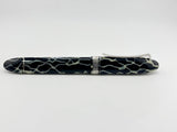 OMAS #360 "Wild" Black & Pearl Celluloid Triangular Fountain Pen - Medium 18kt Gold Nib