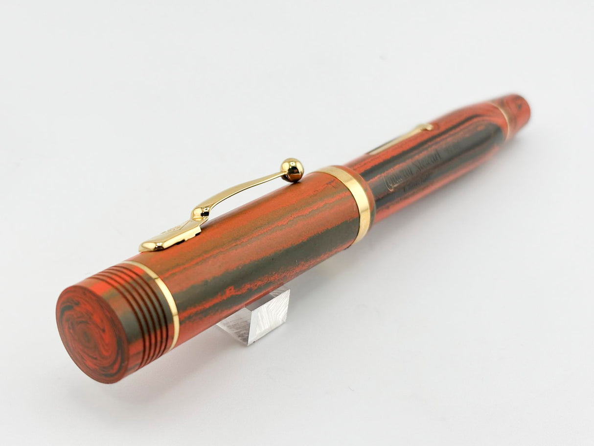 Conway Stewart Winston Churchill Woodgrain Ebonite  Fountain Pen - Medium 18kt Gold Nib