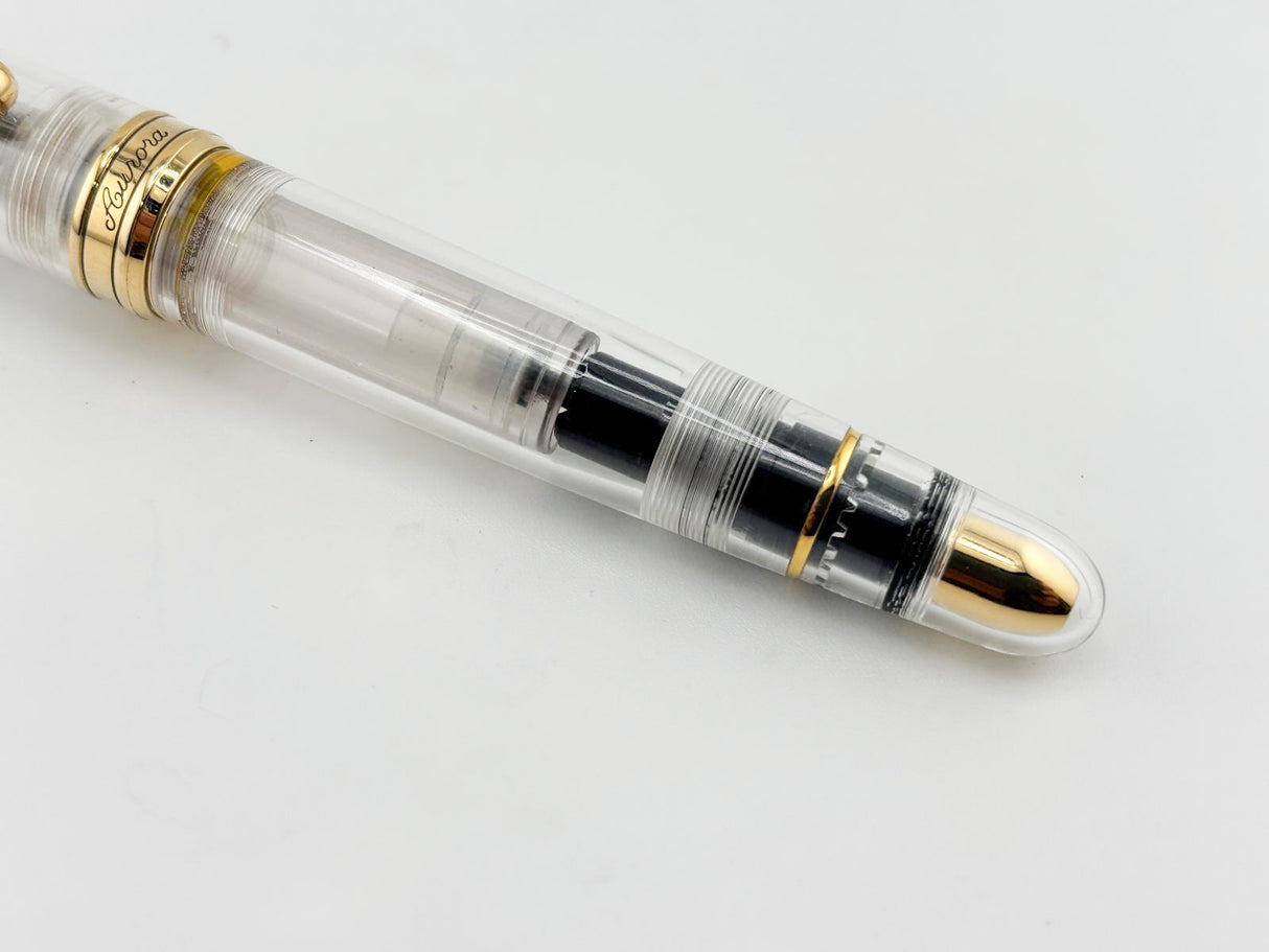 Aurora Large 88 Demonstrator Limited Edition Fountain Pen - Gold-Plated Trim - Medium 18kt Gold Nib