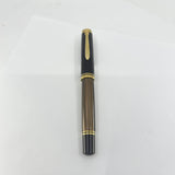 Pelikan M800  Brown  Striped Barrel/Solid Brown Cap  Fountain Pen - Medium 18kt Gold Nib