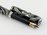 Parker Snake .925 Sterling Silver Overlay Limited Edition Fountain Pen - Medium 18kt Gold Nib