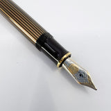 Pelikan M800  Brown  Striped Barrel/Solid Brown Cap  Fountain Pen - Medium 18kt Gold Nib
