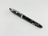 OMAS #360 "Wild" Black & Pearl Celluloid Triangular Fountain Pen - Medium 18kt Gold Nib