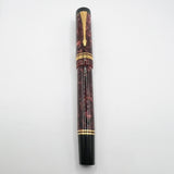 Parker Centennial (Largest Size) Marbled Maroon Duofold Fountain Pen (1989) - Broad Oblique (#89) 18kt Gold Nib