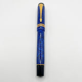 Parker Lapis Blue Duofold Centennial (Largest) Fountain Pen - Fine 18kt Gold Nib