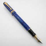Parker Lapis Blue Duofold Centennial (Largest) Fountain Pen - Fine 18kt Gold Nib